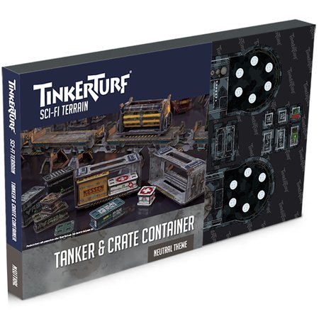 TinkerTurf Sci-Fi Terrain: Tanker & Crate Container - Neutral Theme