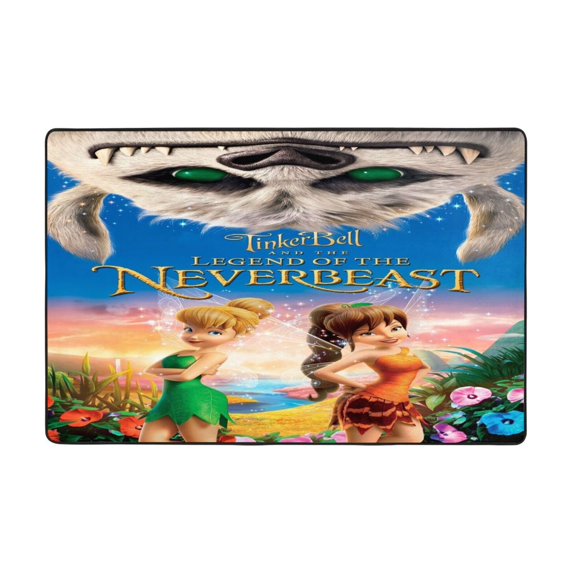 Tinker-bel And The Legend Of The Neverbeast Area Rug Cartoon Rugs Non-Slip Soft Carpet Soft Floor Mats for Home Decor Living Room Bedroom Mat 36"X24"