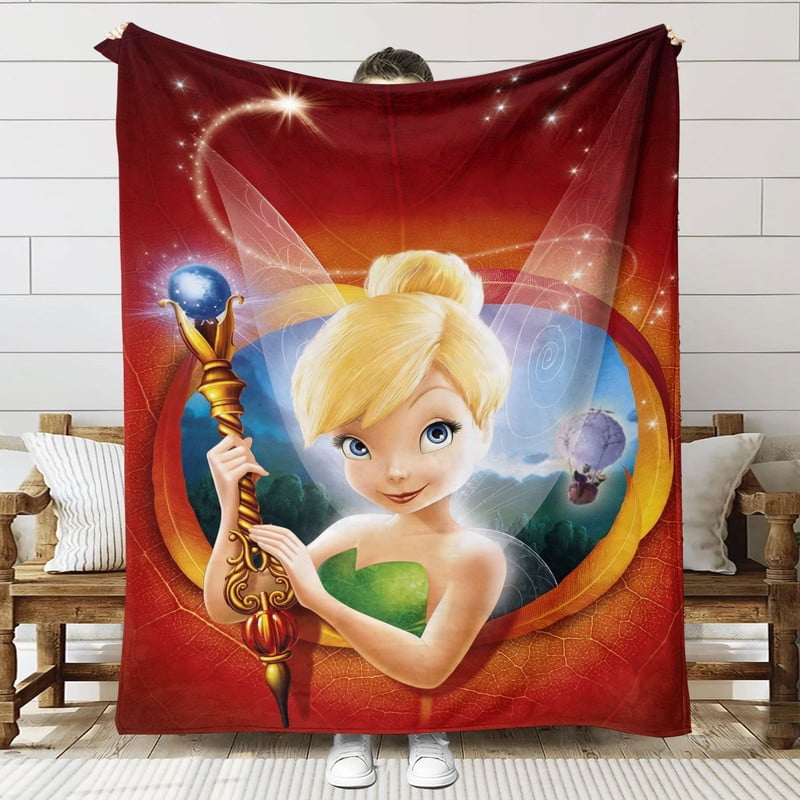 Tinkerbell Anti Pilling Flannel Blanket Gifts for Fans Lover Girls Boys Women Present Hoodie Him Bed 30"x40"