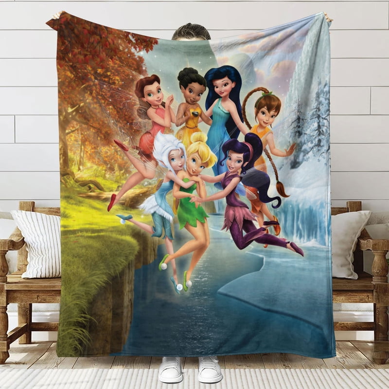 Tinkerbell Anti Pilling Flannel Blanket Gifts for Fans Lover Girls Boys Women Present Hoodie Him Bed 30"x40"