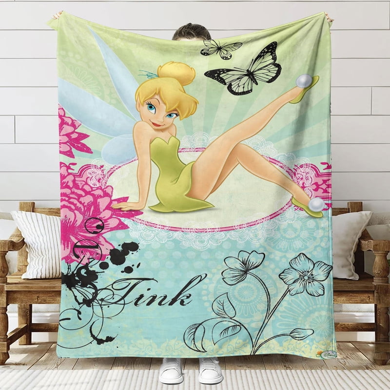 Tinkerbell Anti Pilling Flannel Blanket Gifts for Fans Lover Girls Boys Women Present Hoodie Him Bed 30"x40"