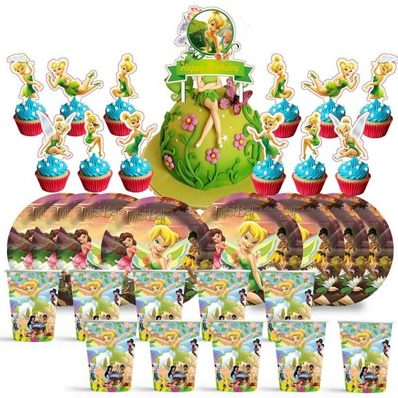 Tinkerbell Birthday Cups Party Supplies Plates Decorations Cake Topper Decor