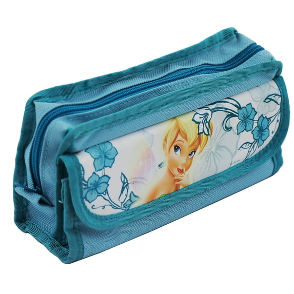 Tinkerbell Blue Turquoise Double Zippers Pencil Case