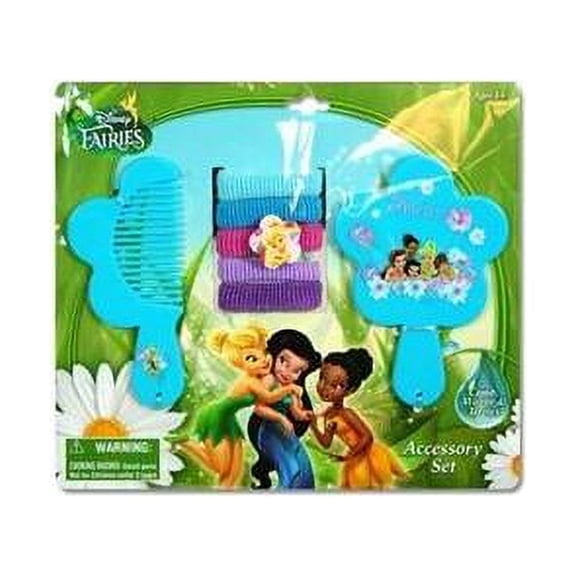 Tinkerbell Comb, Mirror & Hair Ponies Set