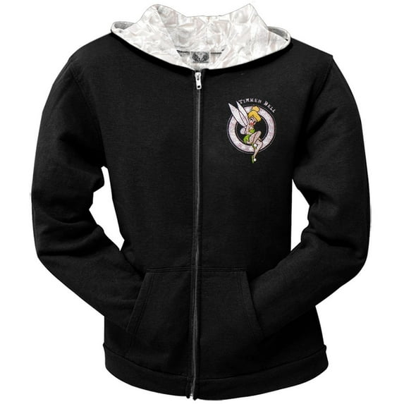 Tinkerbell - Dept. 1953 Women's Zip Black Hoodie