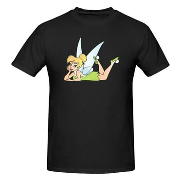 Tinkerbell Men'S Cotton Short Sleeve Fashion Classic Top T-Shirt, Breathable And Comfortable Tee Small