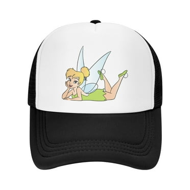 Tinkerbell Mesh Baseball Cap Men Women Fashion Classic Adjustable Plain Hat Black