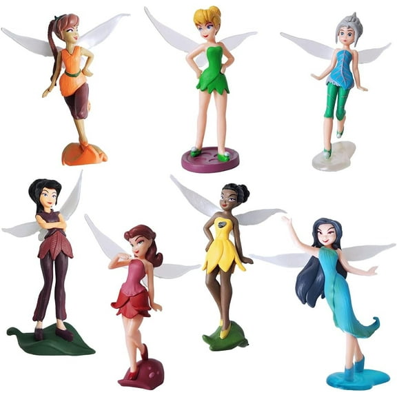 Tinkerbell Party Decorations Mini Fairy Figurines Fairies for Fairy Garden Accessories Tinkerbell Cake Topper Miniature Figurines Decor Doll Birthday Gifts for Girls