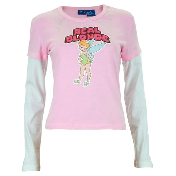 Tinkerbell - Real Blondie Juniors 2Fer Long Sleeve T-Shirt - X-Large