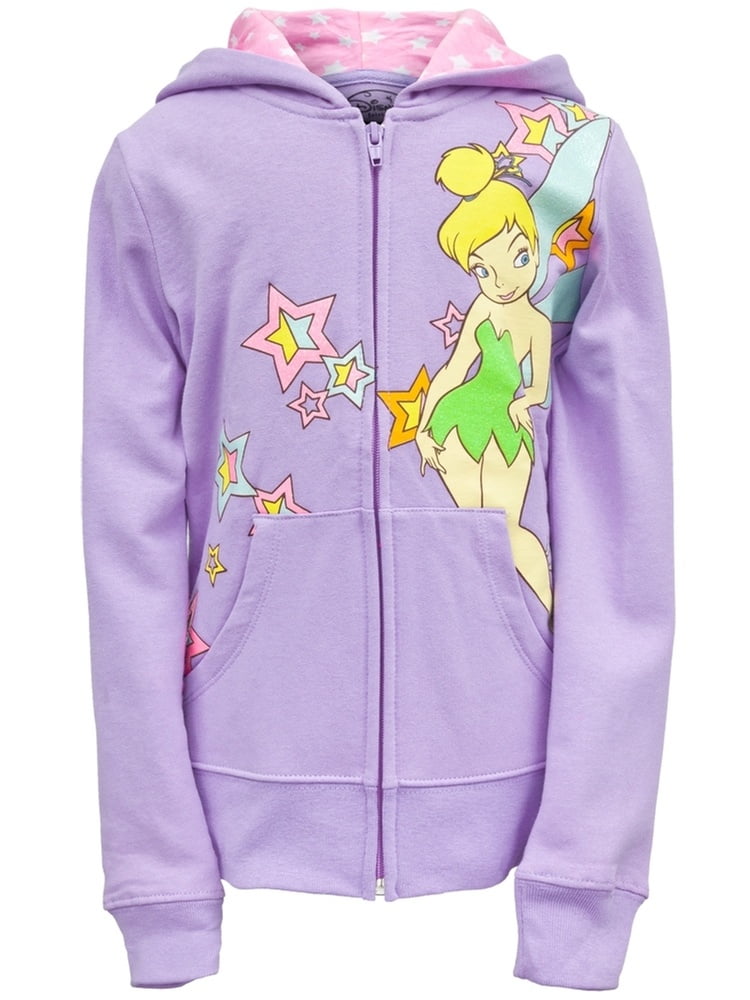 Tinkerbell Star Field Girls Youth Zip Hoodie
