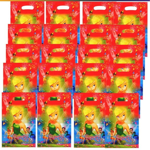 Tinkerbell Tinker Bell Goodie Bag Candy Treat Birthday Gift Bags Party Favors Handles Snack Supplies