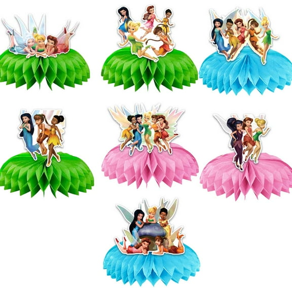 Tinkerbell Tinker Bell Honeycomb Centerpieces Table Toppers Decorations for Birthday Party Decor Supplies