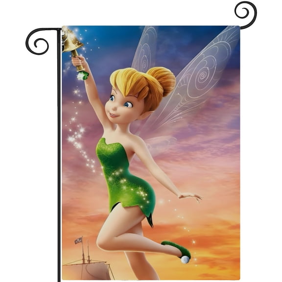 Tinkerbell Tinker Bell-themed Garden Flag. Perfect gift for fans, friends, and family members, and suitable for outdoor activities, party decorations11''x18''