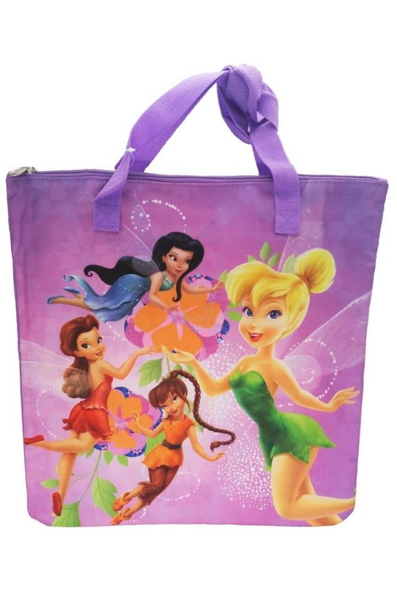 Tinkerbell and Friends Tote Shoulder Bag Purple