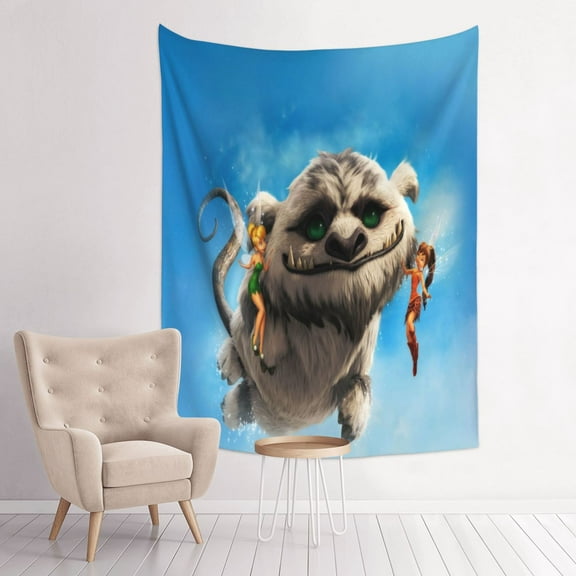 Tinker-bel and the Legend of the NeverBeast Tapestry Anime Poster Large Background Wall Art Bedroom Wall Decor for Birthday Party 29x37in