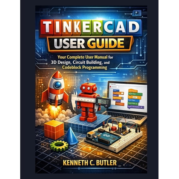 Tinkercad user guide: Your Complete User Manual for 3D Design, Circuit Building, and Codeblock Programming, (Paperback)