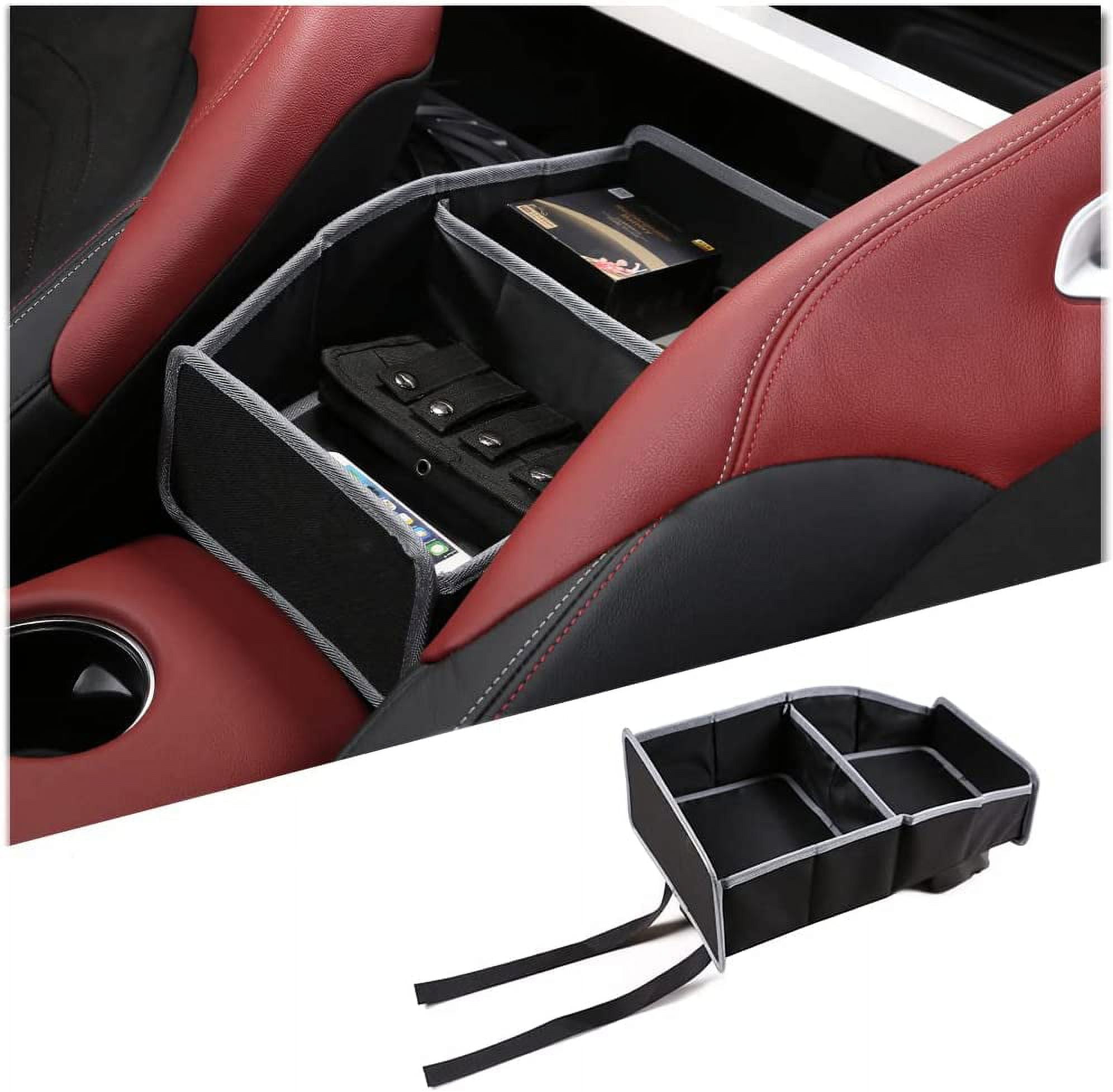 Organizzatore Per Spazio Tra Sedili Auto - Portaoggetti E Supporto Smartphone, Con Ganci Per Poggiatesta