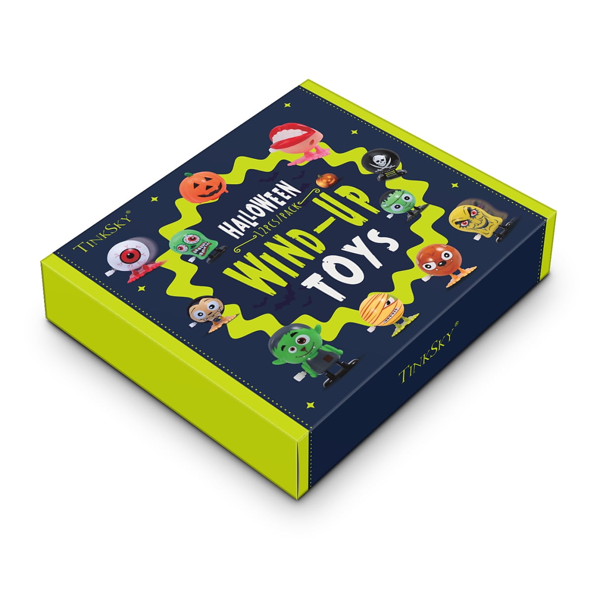 Tinksky 12PCS Halloween Party Supplies Toy Assortment Jumping Wind Up Toys Mini Toy