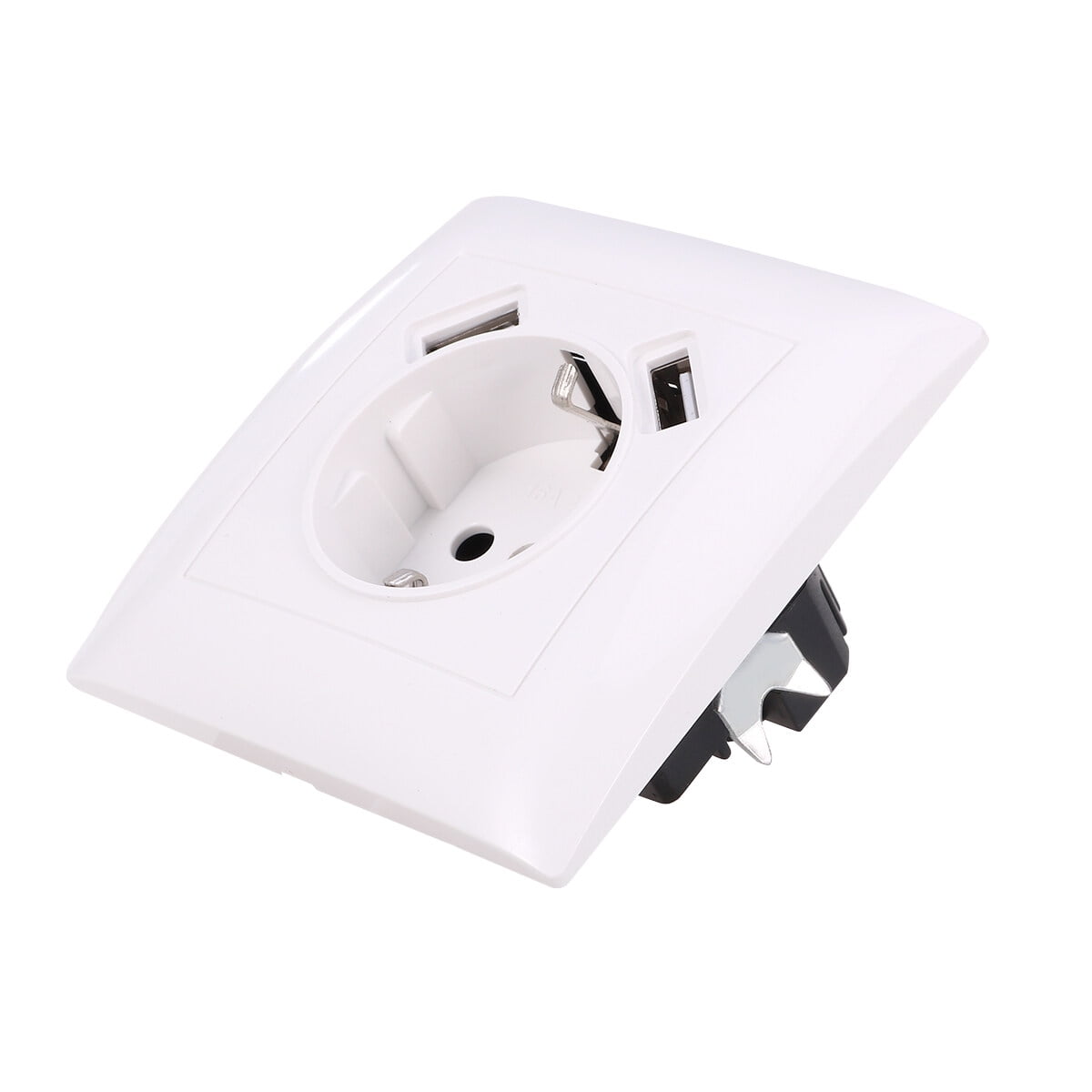Tinksky 5V 2A Triple 3 Gang German Plug Power Outlet Wall Socket Dual