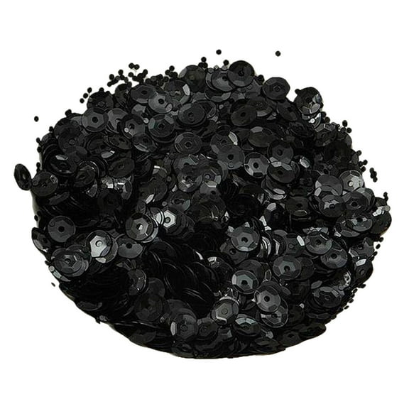 6mm Black Glitter Shiny Sequins Spangles for Kids DIY Arts Crafts Painting Decoration
