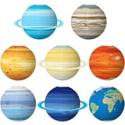Tinksky 8Pcs Planet Decorations Space Paper Lantern Planets Lanterns Outer Space Party Decor