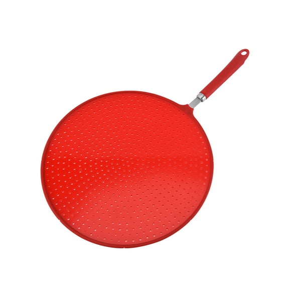 Tinksky Silicone Frying Pan Splatter Guard with Cooling Mat and Drain Board Strainer for Kitchen Cooking and Food Prep