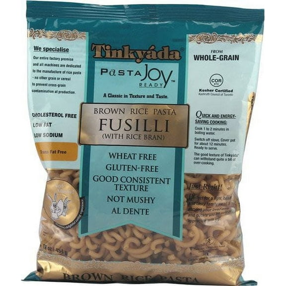 Tinkyada Brown Rice Fusilli Pasta Gluten Free -- 16 oz Pack of 3