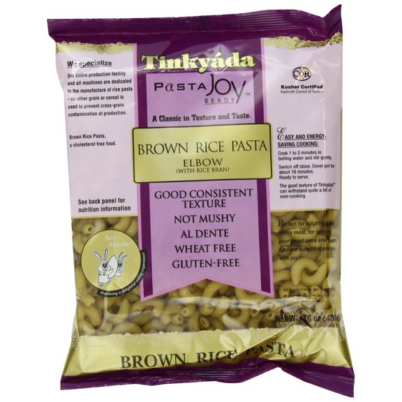 Tinkyada Brown Rice Pasta, Elbows, 16 Ounce (Pack of 12)
