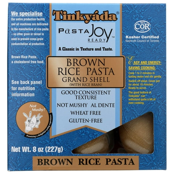 Tinkyada Brown Rice Pasta Grand Shell, 8 Oz