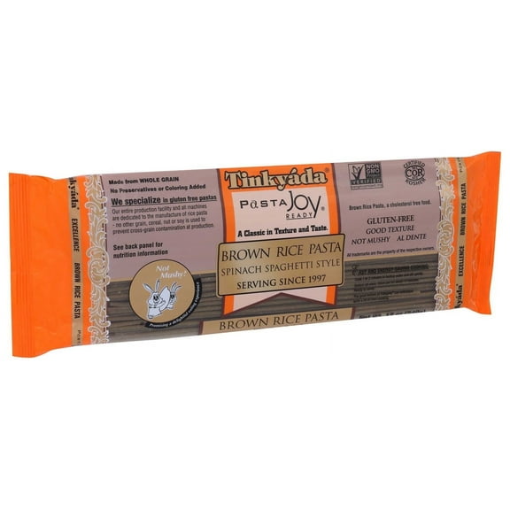 Tinkyada, Brown Rice Pasta, Spinach Spaghetti, 12 oz Pack of 3