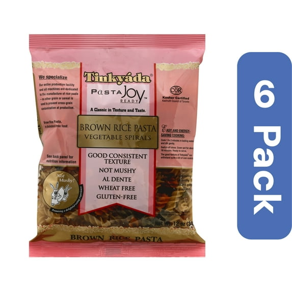 Tinkyada Brown Rice Vegetable Spiral Pasta 12 oz (Pack Of 6)