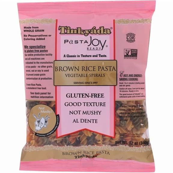 Tinkyada Gluten Free Brown Rice Vegetable Spirals, 12 Oz