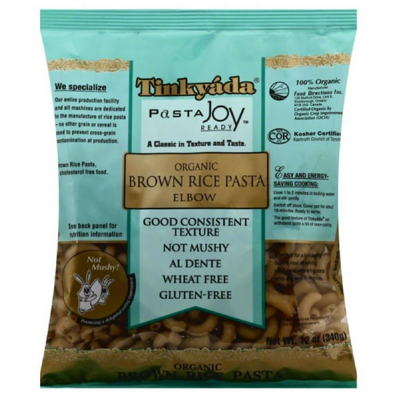 Tinkyada Organic Brown Rice Pasta Elbow, 12 Oz (Pack of 12)