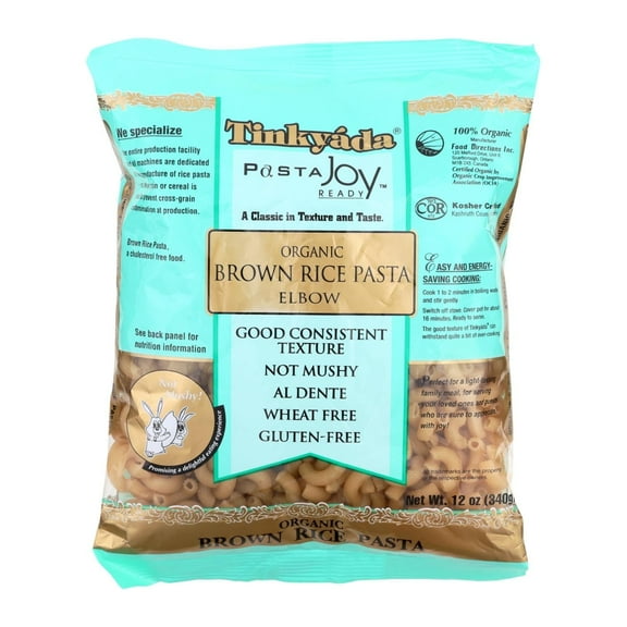 Tinkyada Organic Brown Rice Pasta Elbows Gluten Free 12 oz Pack of 2
