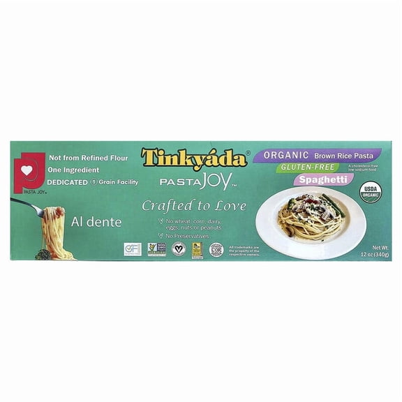 Tinkyada Organic Brown Rice Pasta Spaghetti Style Gluten Free -- 12 oz Pack of 3