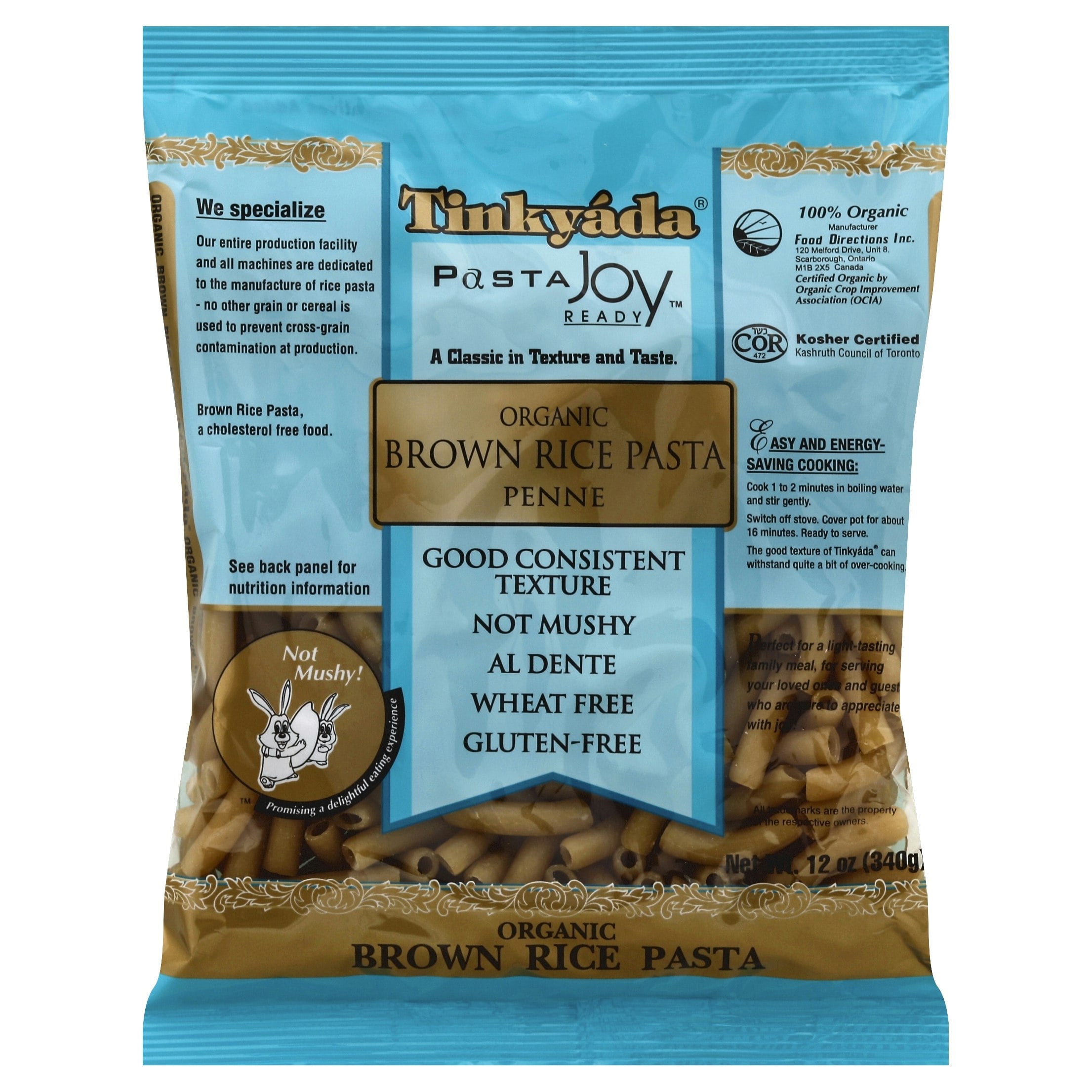 Tinkyada Organic Brown Rice Penne Pasta 12 oz (Pack Of 12)