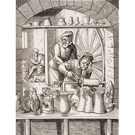 Tinman 19th Century Reproduction of 16th Century Woodcut by Jost Amman Poster Print, Large - 24 x 32
