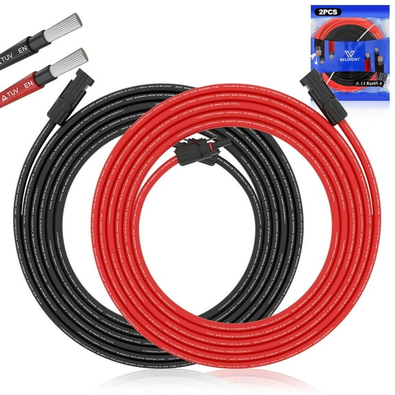 Tinned Copper Wire Solar Extension Cable, Extreme Temperature Resistance From -40C To +90C