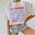 thumbnail image 1 of Tinned Fish Sardines Shirt Coastal Granddaughter Tomato Girl Italian Summer Shirt Sicily Italy Ocean Inspired Style Vintage European Style, Unisex Cotton T-Shirt, Sizes S-3XL, 1 of 3