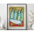 thumbnail image 1 of Tinned Sardines Kitchen Poster Retro Food Art Poster, Unframed Canvas 12x16in, 1 of 1