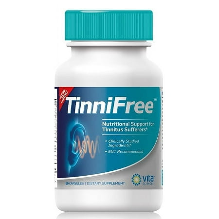 TinniFree Tinnitus Relief Formula for Stop Ringing in The Ears, 60 Count