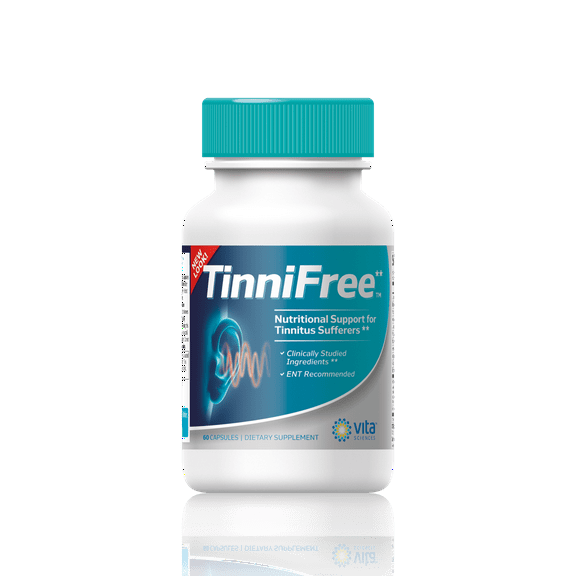 Vita Sciences TinniFree Advanced Tinnitus Ear Health Supplement Inner Ear Function & Ringing Relief 60 Capsules