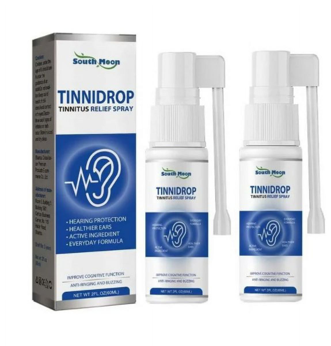 Tinnidrop Tinnitus Relief Spray, Anti Cochlear Blockage Removal Spray
