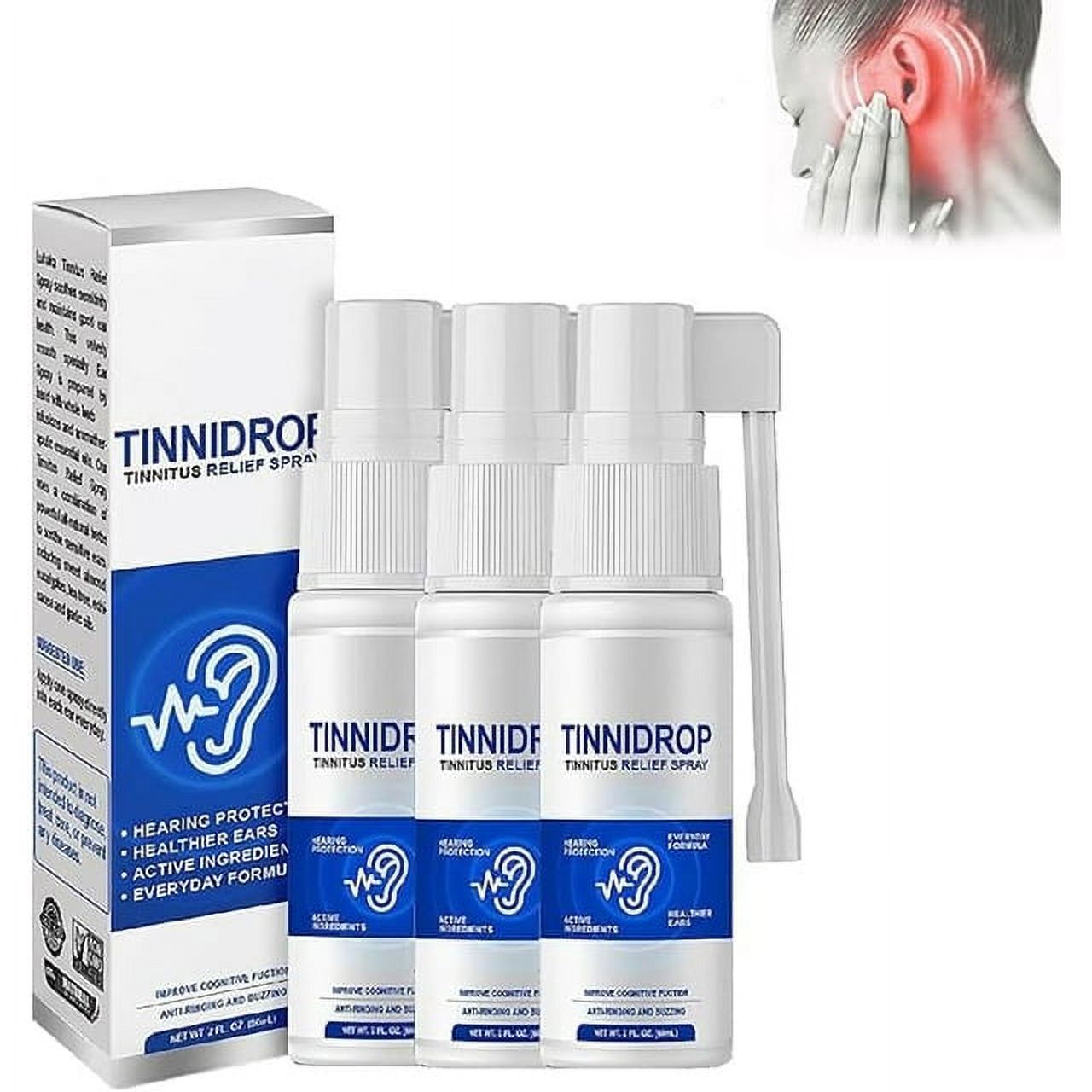Tinnidrop Tinnitus Relief Spray, Tinnitus Relief for Ringing Ears