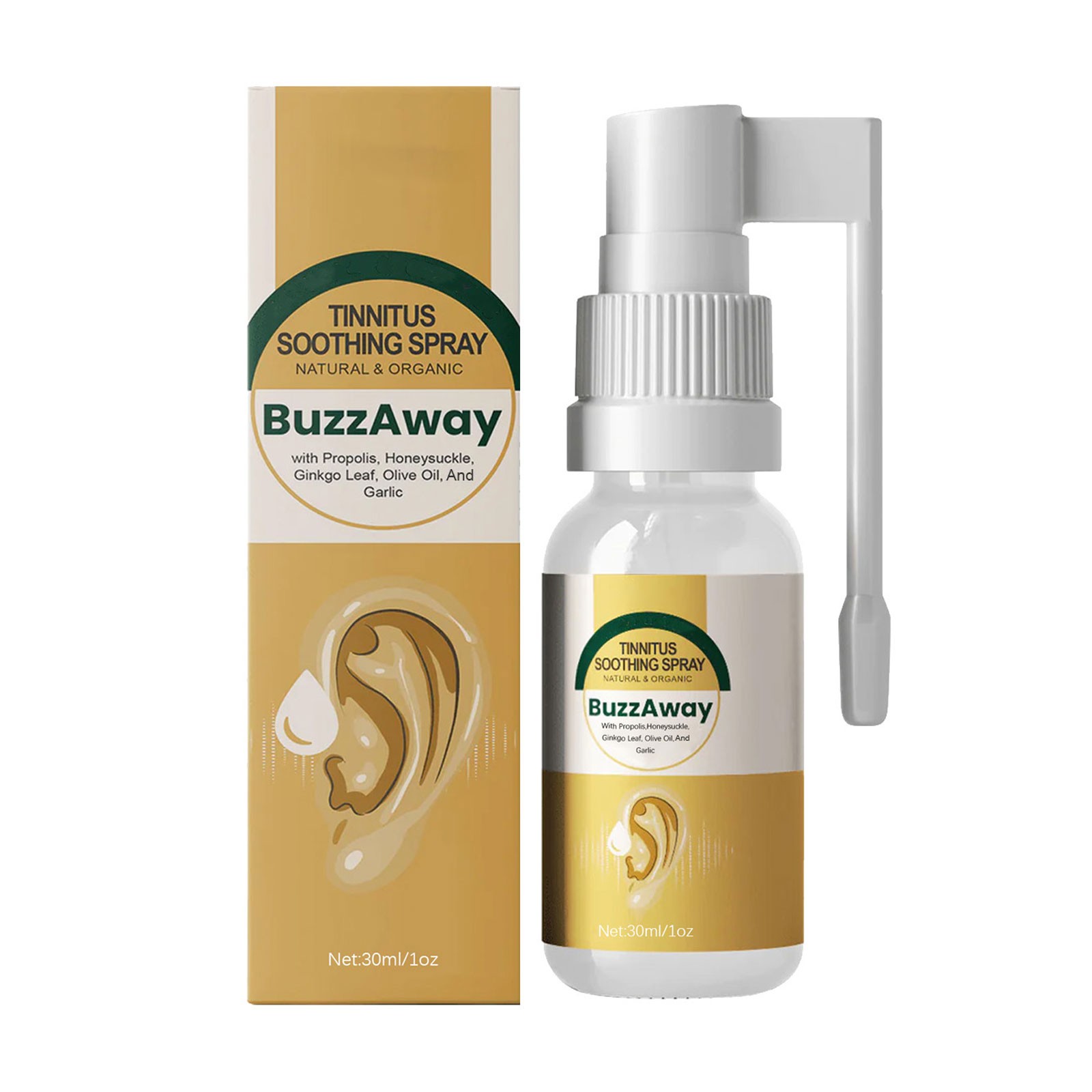 Tinnitus Ease Spray 30Ml Ear Care for Cleaning & Comfort Spray Relieve