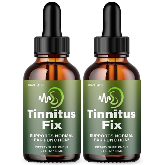 Tinnitus Fix Advanced Formula Ear Health Support Drops Hearing Supplement TinnitusFix 60 Servings