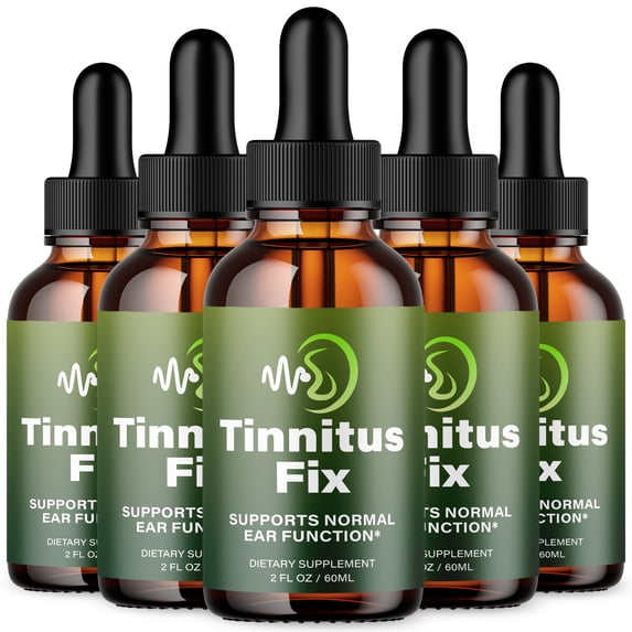 Tinnitus Fix Ear Health Support Drops Natural Formula Healthy Hearing Supplement TinnitusFix 150 Servings