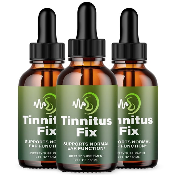 Tinnitus Fix Ear Health Support Drops Natural Formula Healthy Hearing Supplement TinnitusFix 90 Servings