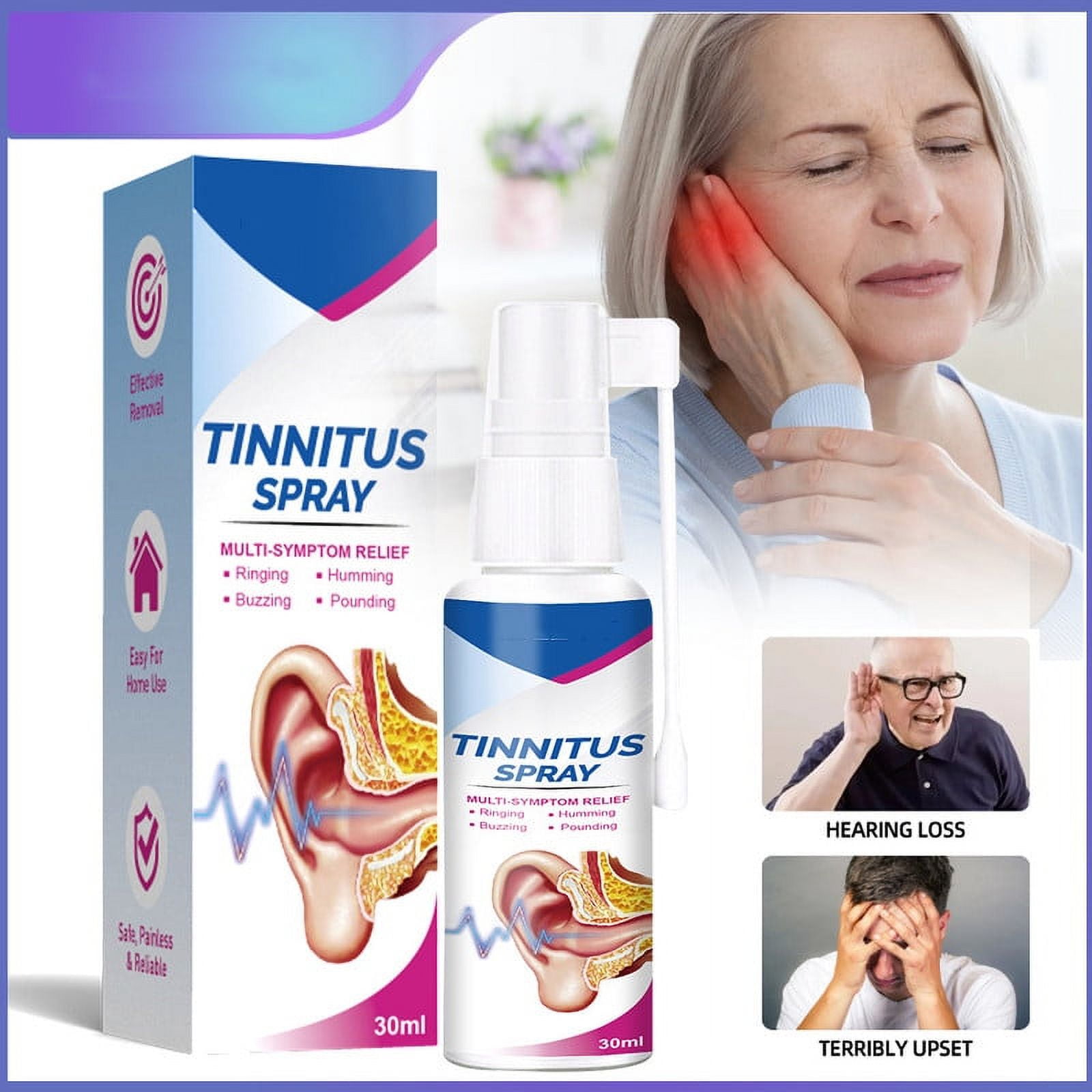 Tinnitus Spray Ear Ringing Relief Relieving Ear Drops Hearing 30ml (1