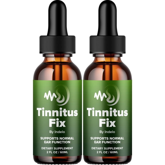 TinnitusFix Healthy Ear Drops Support Supplement Tinnitus Fix Liquid Ear Ringing Relief, TinnitusFix for Hearing Support, 2 Pack, 2 Month Supply